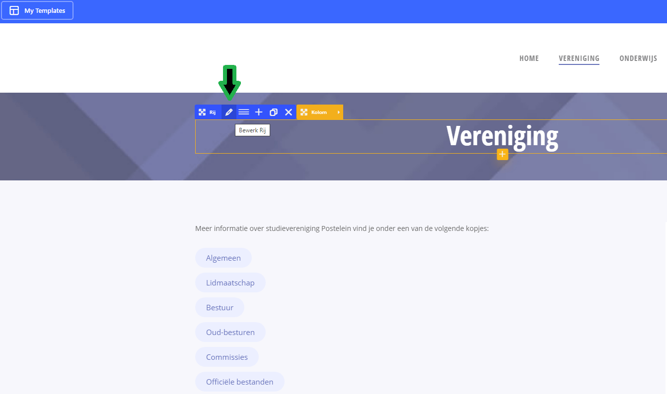 WPBakery Page Builder header toevoegen