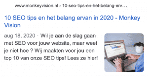 SEO tips meta description van deze blog