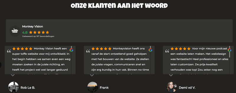 Monkey Vision - 5 tips voor een betere conversie klanten aan het woord van monkey vision