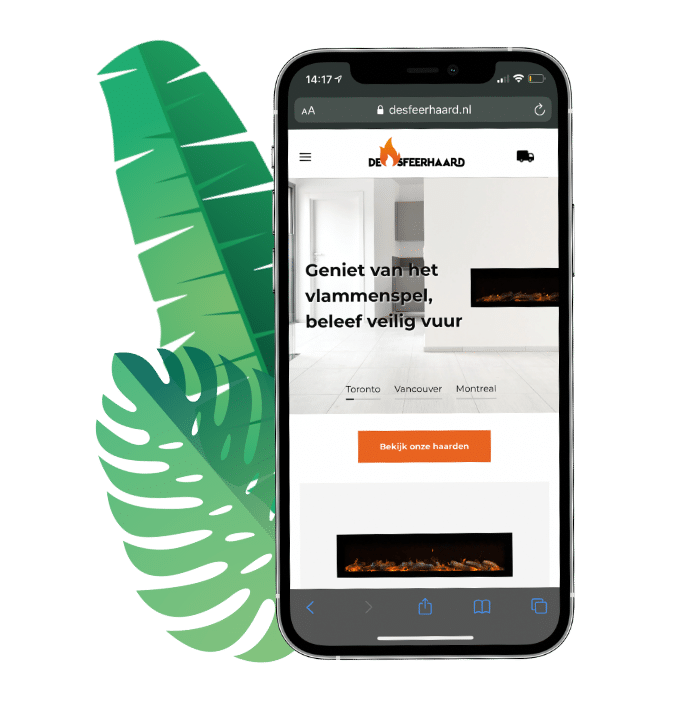 Monkey Vision - WordPress onderhoud Webshop laten maken - mock up de sfeerhaard