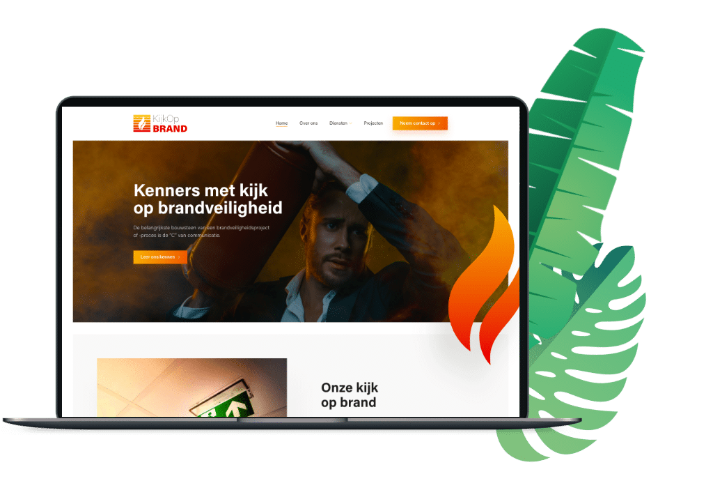 Monkey Vision - Huisstijl laten ontwerpen adobe naar website laptop
