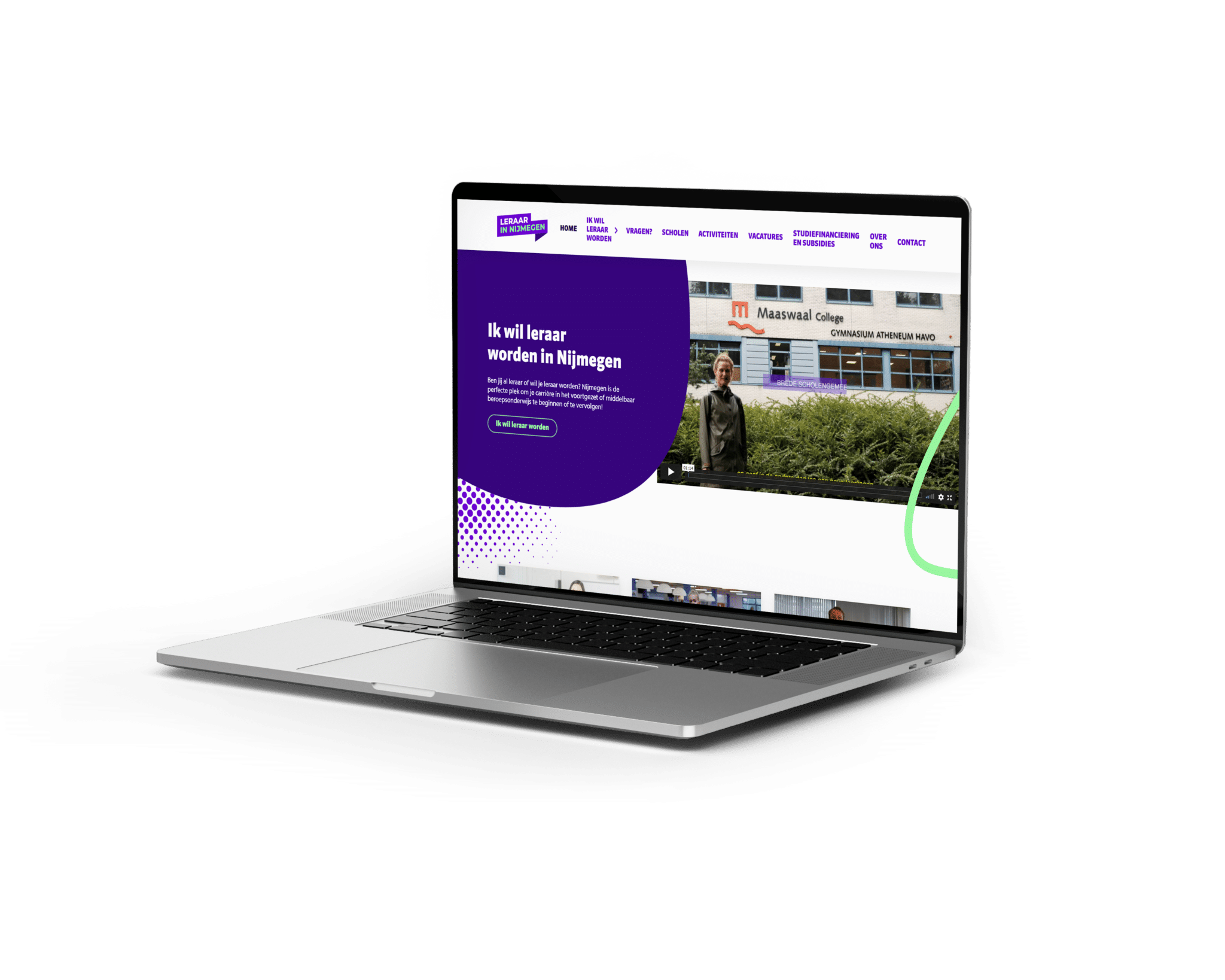 Monkey Vision - Huisstijl laten ontwerpen Monkey Vision - Werken bij laptop mockup website