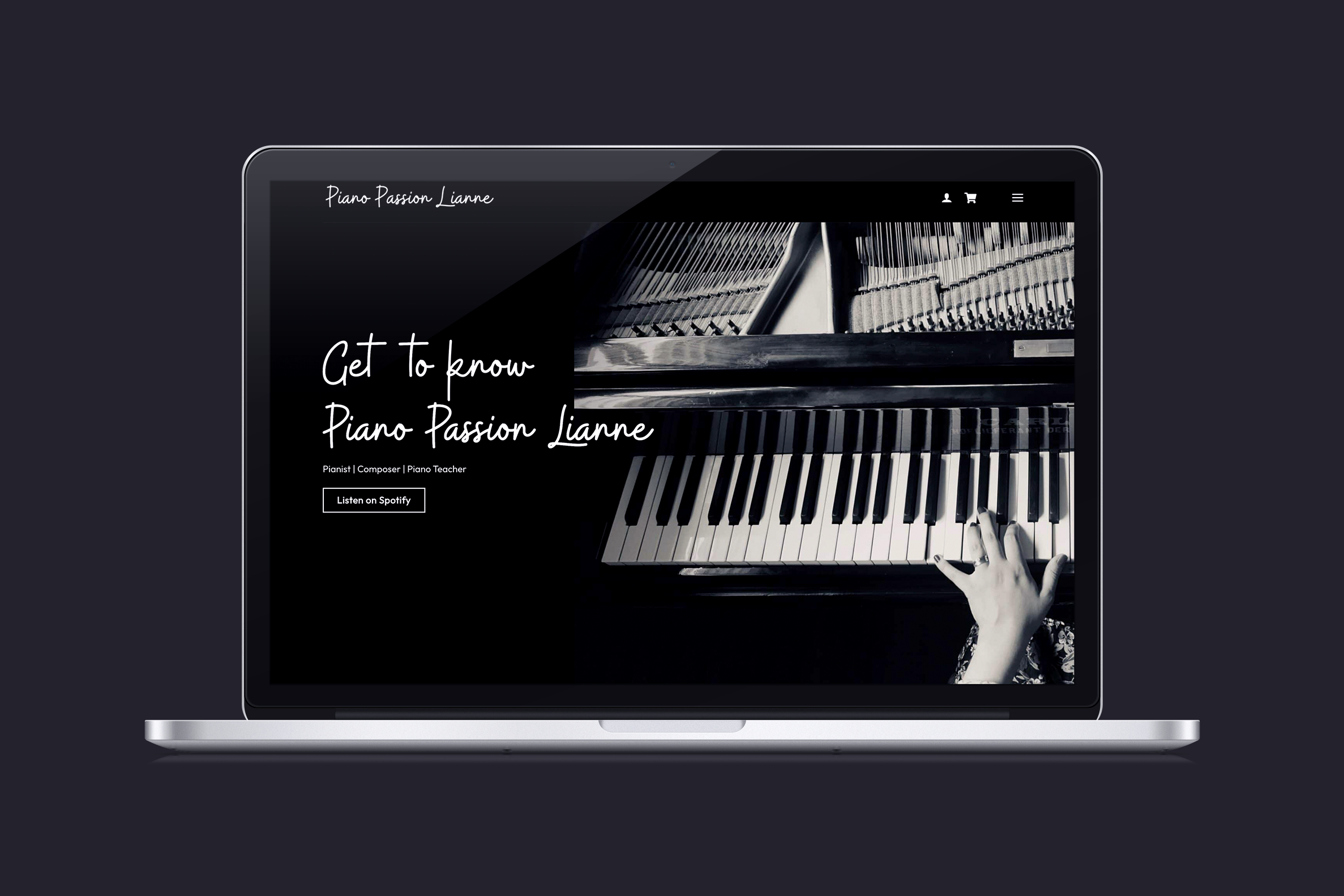 Monkey Vision - Laptop pianopassionlianne donkergroen